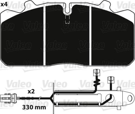 Valeo 882229 - Bremsbelagsatz, Scheibenbremse alexcarstop-ersatzteile.com