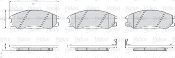 Valeo 873569 - Bremsbelagsatz, Scheibenbremse alexcarstop-ersatzteile.com