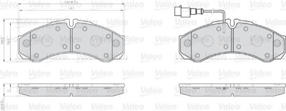 Valeo 873121 - Bremsbelagsatz, Scheibenbremse alexcarstop-ersatzteile.com