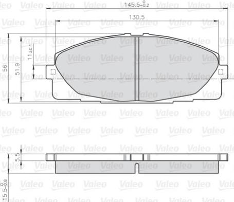 Valeo 872680 - Bremsbelagsatz, Scheibenbremse alexcarstop-ersatzteile.com