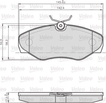 Valeo 872099 - Bremsbelagsatz, Scheibenbremse alexcarstop-ersatzteile.com