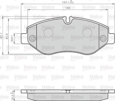 Valeo 872229 - Bremsbelagsatz, Scheibenbremse alexcarstop-ersatzteile.com