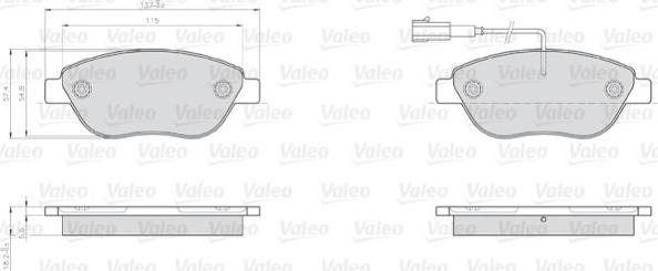 Valeo 872708 - Bremsbelagsatz, Scheibenbremse alexcarstop-ersatzteile.com