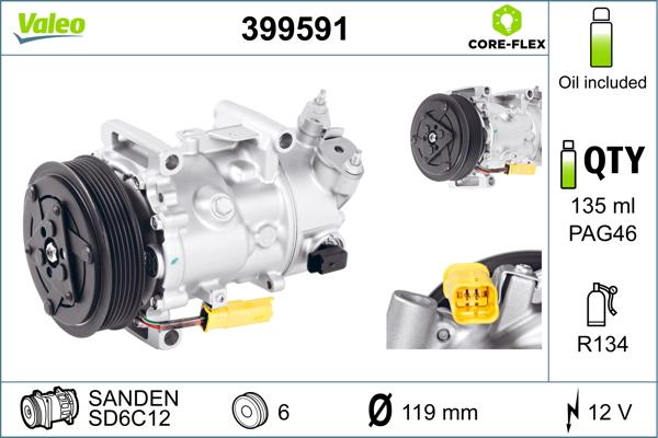 Valeo 399591 - Kompressor, Klimaanlage alexcarstop-ersatzteile.com