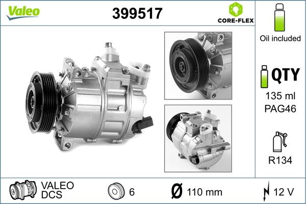 Valeo 399517 - Kompressor, Klimaanlage alexcarstop-ersatzteile.com