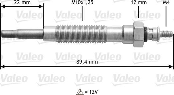 Valeo 345149 - Glühkerze alexcarstop-ersatzteile.com