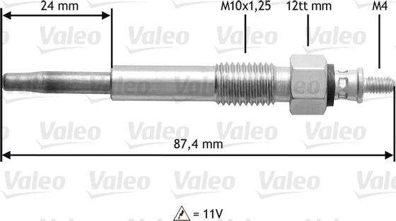 Valeo 345159 - Glühkerze alexcarstop-ersatzteile.com