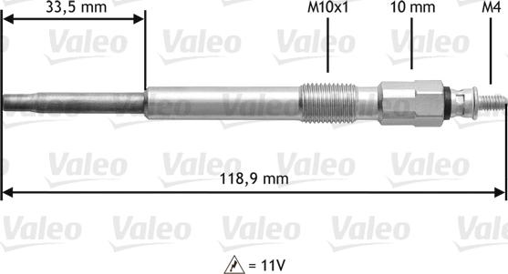 Valeo 345152 - Glühkerze alexcarstop-ersatzteile.com