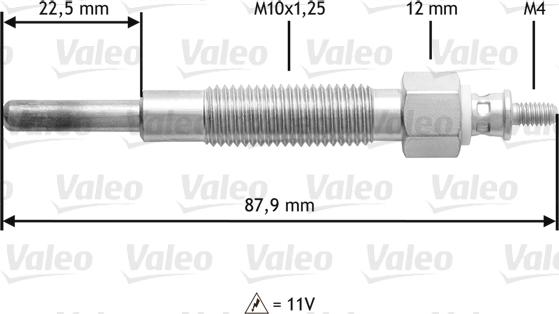 Valeo 345157 - Glühkerze alexcarstop-ersatzteile.com