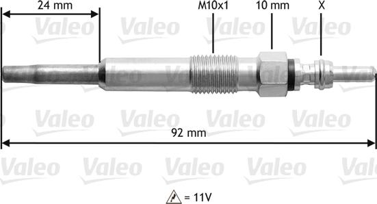 Valeo 345104 - Glühkerze alexcarstop-ersatzteile.com