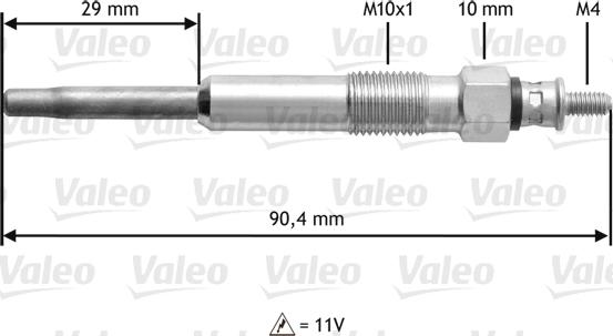 Valeo 345101 - Glühkerze alexcarstop-ersatzteile.com