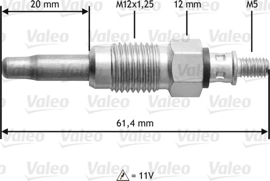 Valeo 345108 - Glühkerze alexcarstop-ersatzteile.com