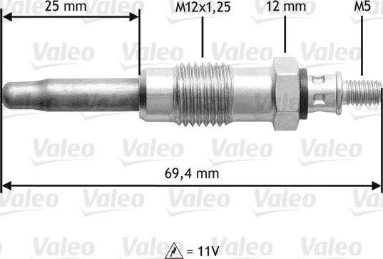 Valeo 345107 - Glühkerze alexcarstop-ersatzteile.com