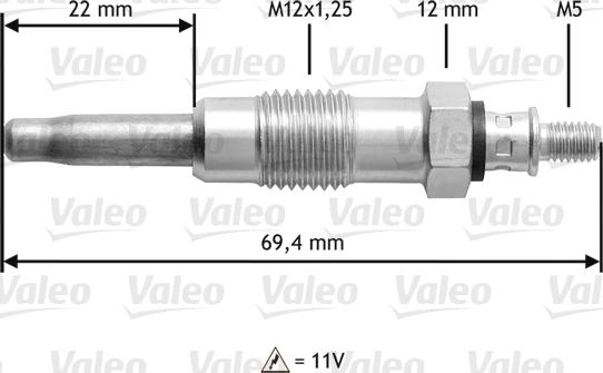 Valeo 345116 - Glühkerze alexcarstop-ersatzteile.com