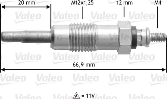 Valeo 345111 - Glühkerze alexcarstop-ersatzteile.com