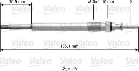 Valeo 345112 - Glühkerze alexcarstop-ersatzteile.com