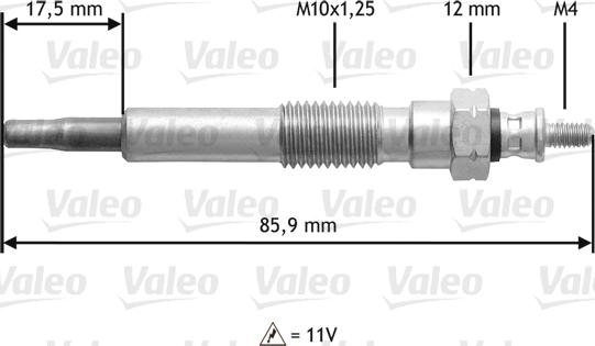 Valeo 345117 - Glühkerze alexcarstop-ersatzteile.com