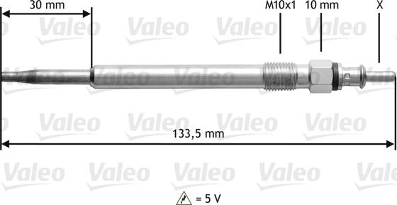 Valeo 345 188 - Glühkerze alexcarstop-ersatzteile.com