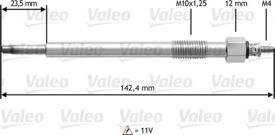 Valeo 345 187 - Glühkerze alexcarstop-ersatzteile.com