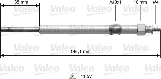 Valeo 345139 - Glühkerze alexcarstop-ersatzteile.com