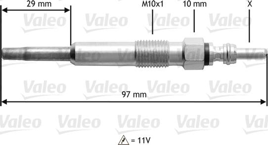 Valeo 345136 - Glühkerze alexcarstop-ersatzteile.com