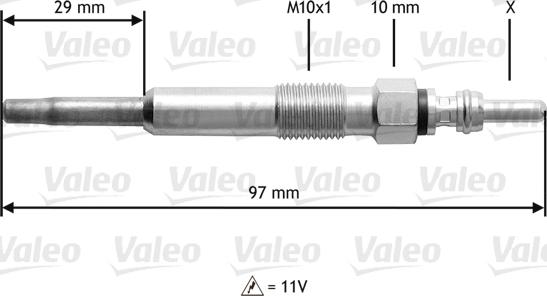 Valeo 345130 - Glühkerze alexcarstop-ersatzteile.com