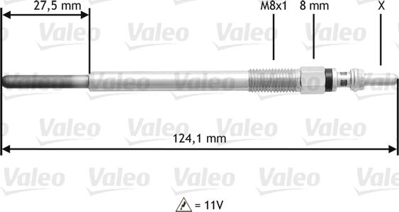 Valeo 345138 - Glühkerze alexcarstop-ersatzteile.com