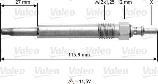 Valeo 345129 - Glühkerze alexcarstop-ersatzteile.com