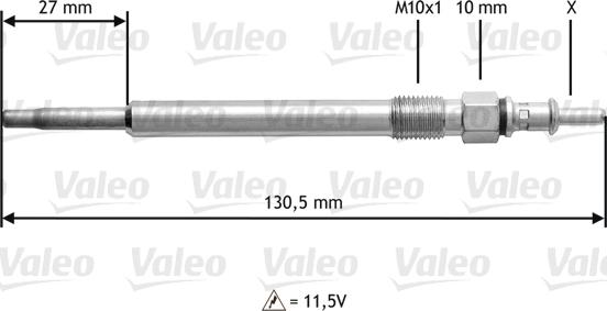 Valeo 345121 - Glühkerze alexcarstop-ersatzteile.com