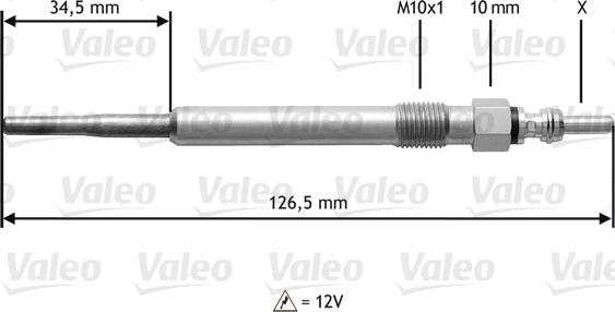 Valeo 345122 - Glühkerze alexcarstop-ersatzteile.com