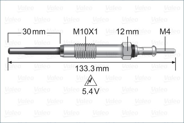 Valeo 345243 - Glühkerze alexcarstop-ersatzteile.com