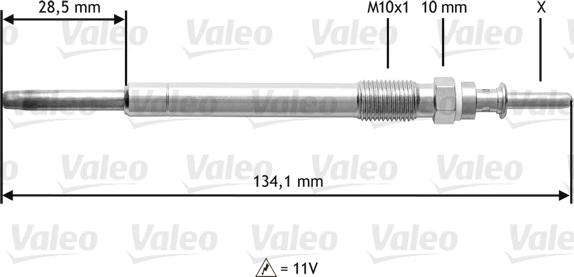 Valeo 345208 - Glühkerze alexcarstop-ersatzteile.com