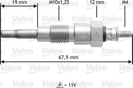 Valeo 345203 - Glühkerze alexcarstop-ersatzteile.com