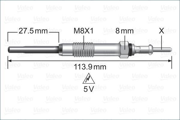 Valeo 345223 - Glühkerze alexcarstop-ersatzteile.com