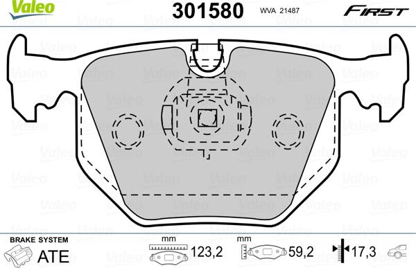 Valeo 301580 - Bremsbelagsatz, Scheibenbremse alexcarstop-ersatzteile.com