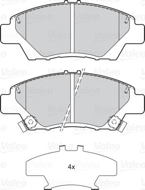 Valeo 302158 - Bremsbelagsatz, Scheibenbremse alexcarstop-ersatzteile.com