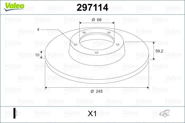 Valeo 297114 - Bremsscheibe alexcarstop-ersatzteile.com