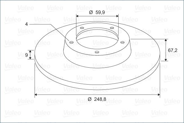 Valeo 297899 - Bremsscheibe alexcarstop-ersatzteile.com