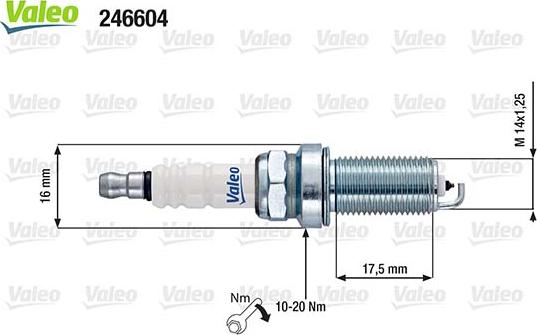 Valeo 246604 - Zündkerze alexcarstop-ersatzteile.com