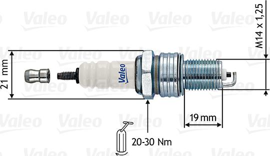 Valeo 246854 - Zündkerze alexcarstop-ersatzteile.com