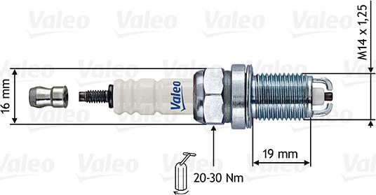 Valeo 246852 - Zündkerze alexcarstop-ersatzteile.com