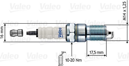 Valeo 246864 - Zündkerze alexcarstop-ersatzteile.com