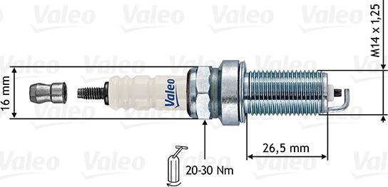 Valeo 246867 - Zündkerze alexcarstop-ersatzteile.com