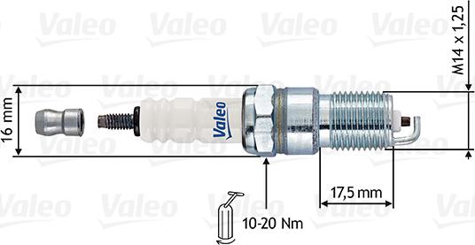 Valeo 246883 - Zündkerze alexcarstop-ersatzteile.com