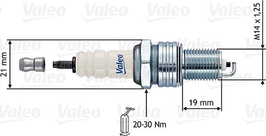 Valeo 246874 - Zündkerze alexcarstop-ersatzteile.com