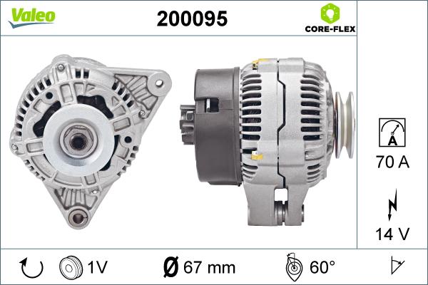 Valeo 200095 - Generator alexcarstop-ersatzteile.com