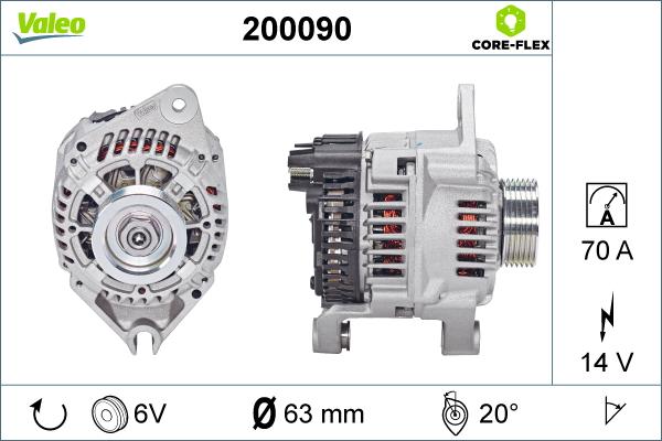 Valeo 200090 - Generator alexcarstop-ersatzteile.com