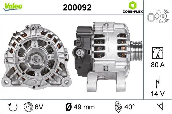 Valeo 200092 - Generator alexcarstop-ersatzteile.com