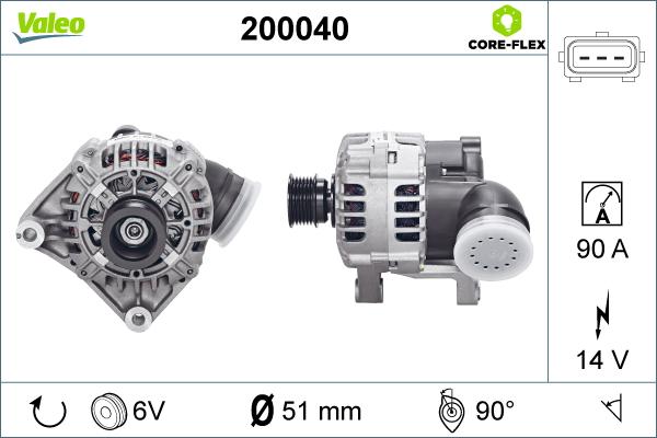 Valeo 200040 - Generator alexcarstop-ersatzteile.com