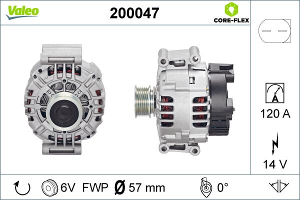 Valeo 200047 - Generator alexcarstop-ersatzteile.com